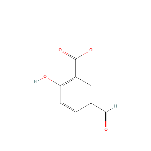 methyl 5-formyl-2-hydroxybenzoate (CAS: 41489-76-3) - Chemical Structure and Molecular Formula 