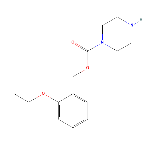 (2-ethoxyphenyl)methyl piperazine-1-carboxylate (CAS: 291761-18-7) - Chemical Structure and Molecular Formula 
