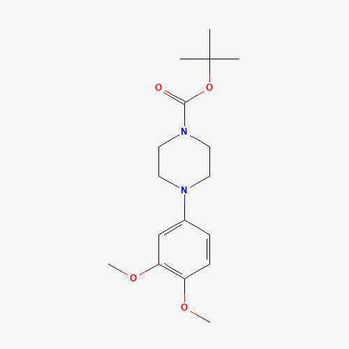 tert-butyl 4-(3,4-dimethoxyphenyl)piperazine-1-carboxylate (CAS: 1121599-82-3) - Chemical Structure and Molecular Formula 