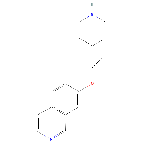 7-(7-azaspiro[3.5]nonan-2-yloxy)isoquinoline (CAS: 1331958-38-3) - Chemical Structure and Molecular Formula 