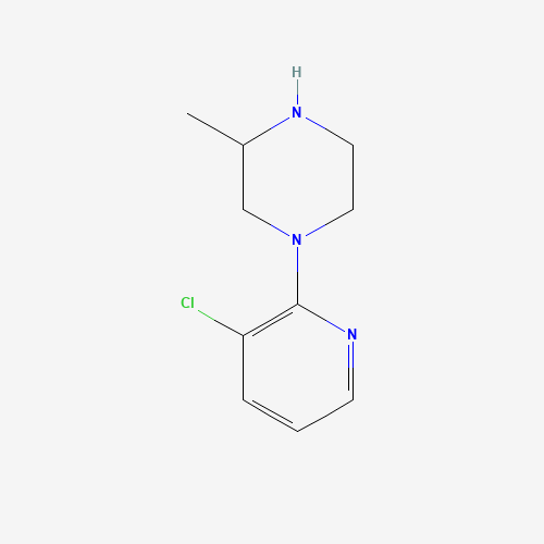 1-(3-chloropyridin-2-yl)-3-methylpiperazine (CAS: 1017789-43-3) - Chemical Structure and Molecular Formula 