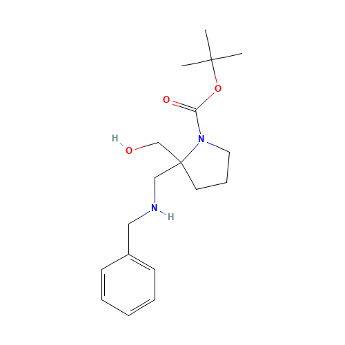 tert-butyl 2-[(benzylamino)methyl]-2-(hydroxymethyl)pyrrolidine-1-carboxylate (CAS: 1421372-20-4) - Related Chemical Product