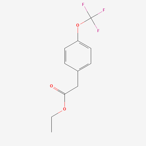 ethyl 2-[4-(trifluoromethoxy)phenyl]acetate (CAS: 1206550-93-7) - Chemical Structure and Molecular Formula 