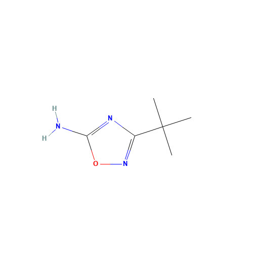 3-tert-butyl-1,2,4-oxadiazol-5-amine (CAS: 114065-37-1) - Chemical Structure and Molecular Formula 