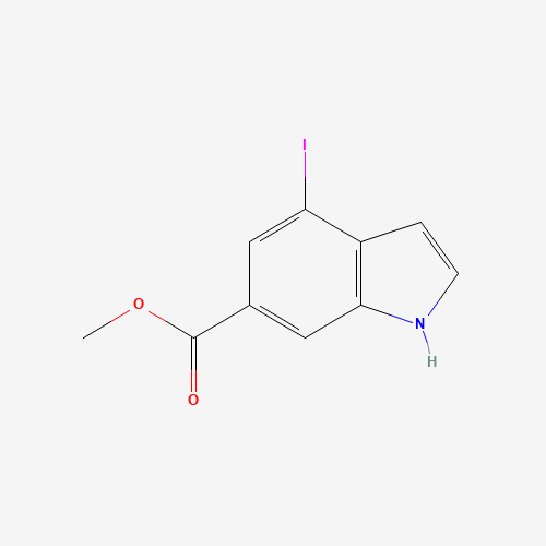 methyl 4-iodo-1H-indole-6-carboxylate (CAS: 597562-19-1) - Chemical Structure and Molecular Formula 