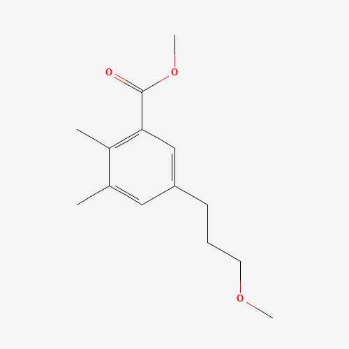 methyl 5-(3-methoxypropyl)-2,3-dimethylbenzoate (CAS: 1266728-23-7) - Chemical Structure and Molecular Formula 