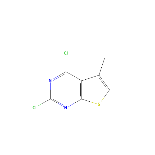 2,4-dichloro-5-methylthieno[2,3-d]pyrimidine (CAS: 56844-38-3) - Chemical Structure and Molecular Formula 