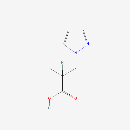 2-methyl-3-pyrazol-1-ylpropanoic acid (CAS: 197094-12-5) - Chemical Structure and Molecular Formula 