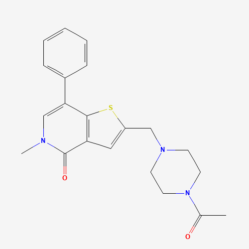 2-[(4-acetylpiperazin-1-yl)methyl]-5-methyl-7-phenylthieno[3,2-c]pyridin-4-one (CAS: 1610518-50-7) - Related Chemical Product