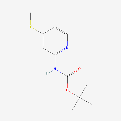 tert-butyl N-(4-methylsulfanylpyridin-2-yl)carbamate (CAS: 1211504-16-3) - Chemical Structure and Molecular Formula 