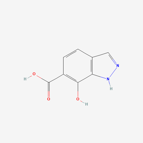 7-hydroxy-1H-indazole-6-carboxylic acid (CAS: 907190-32-3) - Chemical Structure and Molecular Formula 