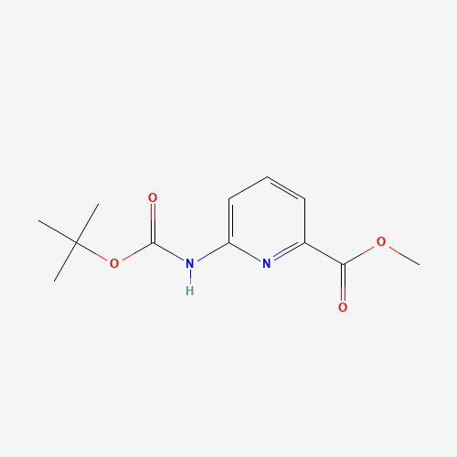 methyl 6-[(2-methylpropan-2-yl)oxycarbonylamino]pyridine-2-carboxylate (CAS: 258497-48-2) - Chemical Structure and Molecular Formula 
