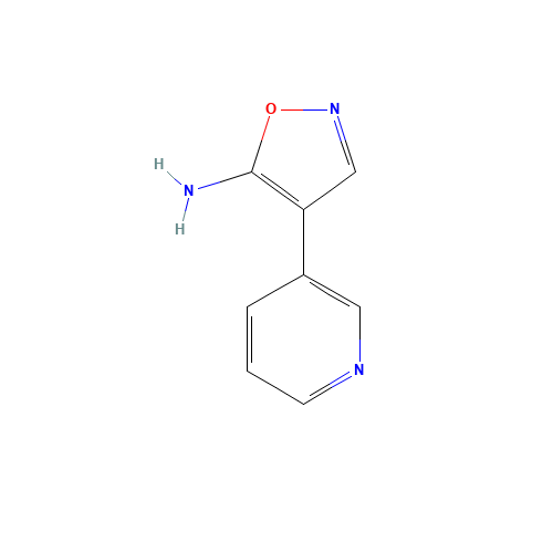 4-pyridin-3-yl-1,2-oxazol-5-amine (CAS: 186960-06-5) - Chemical Structure and Molecular Formula 