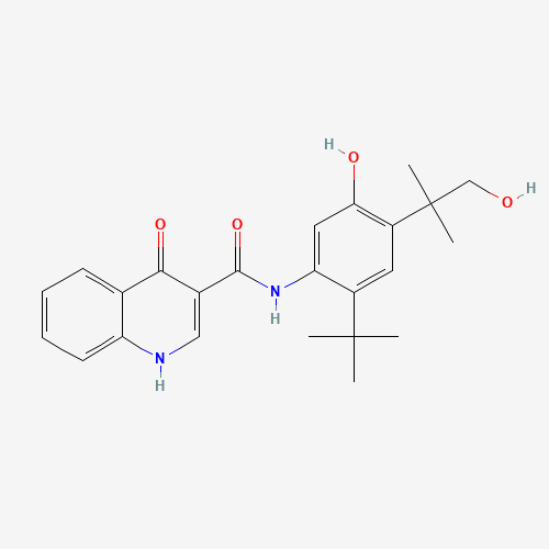N-[2-tert-butyl-5-hydroxy-4-(1-hydroxy-2-methylpropan-2-yl)phenyl]-4-oxo-1H-quinoline-3-carboxamide (CAS: 1246213-23-9) - Related Chemical Product