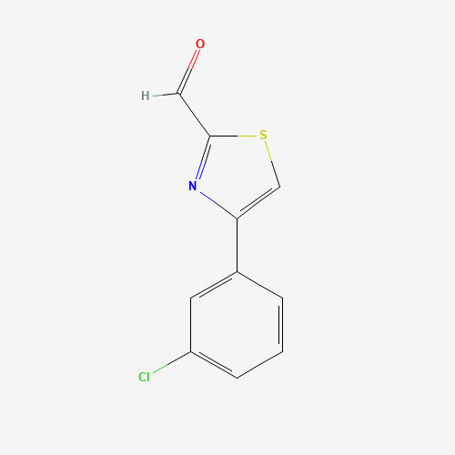4-(3-chlorophenyl)-1,3-thiazole-2-carbaldehyde (CAS: 383142-59-4) - Chemical Structure and Molecular Formula 