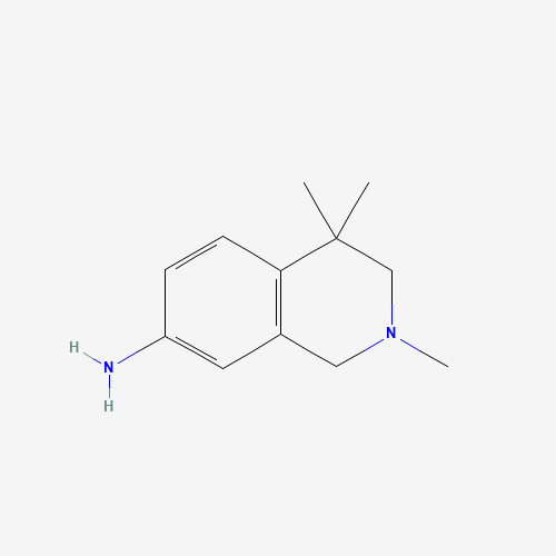 2,4,4-trimethyl-1,3-dihydroisoquinolin-7-amine (CAS: 745778-71-6) - Chemical Structure and Molecular Formula 