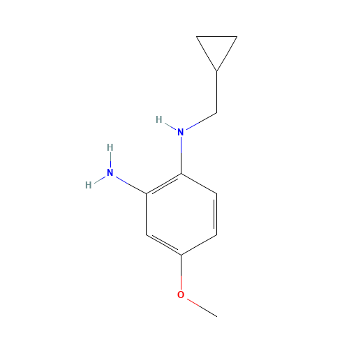 1-N-(cyclopropylmethyl)-4-methoxybenzene-1,2-diamine (CAS: 1257327-82-4) - Chemical Structure and Molecular Formula 