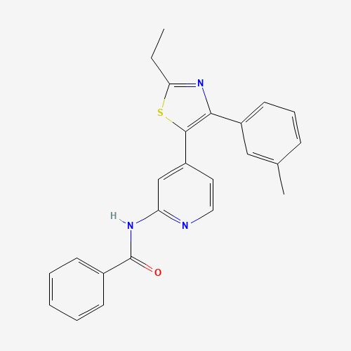 N-[4-[2-ethyl-4-(3-methylphenyl)-1,3-thiazol-5-yl]pyridin-2-yl]benzamide (CAS: 303162-79-0) - Related Chemical Product