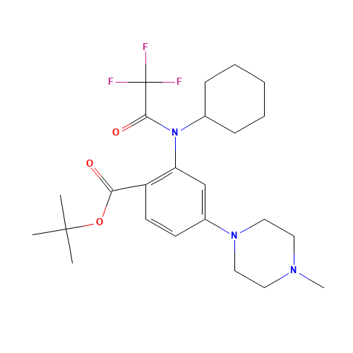 tert-butyl 2-[cyclohexyl-(2,2,2-trifluoroacetyl)amino]-4-(4-methylpiperazin-1-yl)benzoate (CAS: 1108746-08-2) - Related Chemical Product