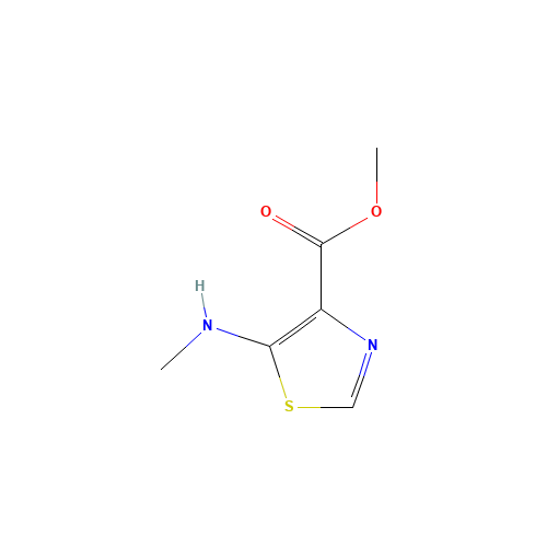 methyl 5-(methylamino)-1,3-thiazole-4-carboxylate (CAS: 84636-33-9) - Chemical Structure and Molecular Formula 