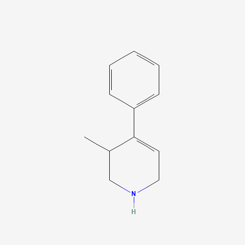 3-methyl-4-phenyl-1,2,3,6-tetrahydropyridine (CAS: 13299-58-6) - Chemical Structure and Molecular Formula 
