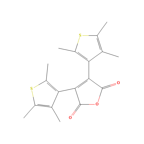 3,4-bis(2,4,5-trimethylthiophen-3-yl)furan-2,5-dione (CAS: 112440-47-8) - Chemical Structure and Molecular Formula 