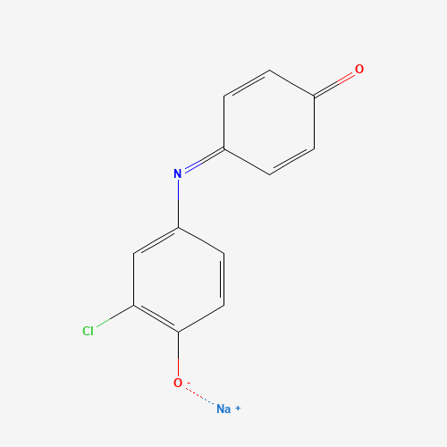 sodium;2-chloro-4-[(4-oxocyclohexa-2,5-dien-1-ylidene)amino]phenolate (CAS: 41350-02-1) - Chemical Structure and Molecular Formula 