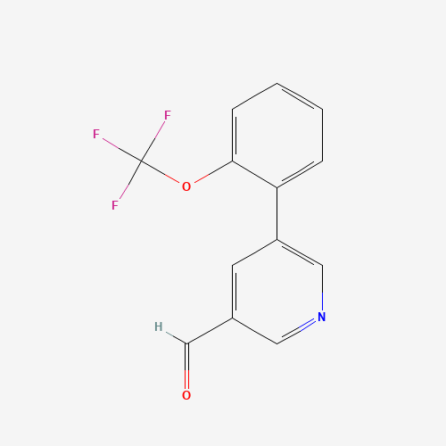 5-[2-(trifluoromethoxy)phenyl]pyridine-3-carbaldehyde (CAS: 887973-92-4) - Chemical Structure and Molecular Formula 