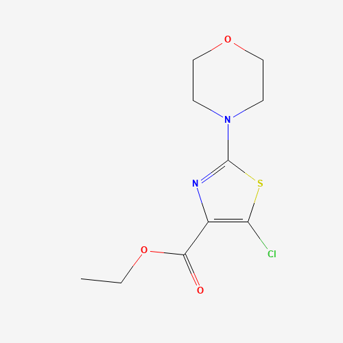 ethyl 5-chloro-2-morpholin-4-yl-1,3-thiazole-4-carboxylate (CAS: 1403565-97-8) - Chemical Structure and Molecular Formula 