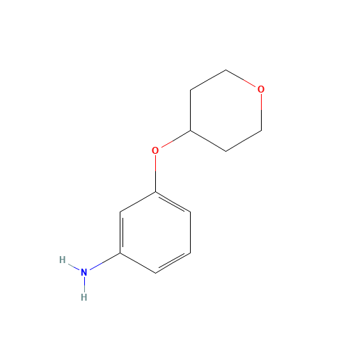 3-(oxan-4-yloxy)aniline (CAS: 929194-97-8) - Chemical Structure and Molecular Formula 