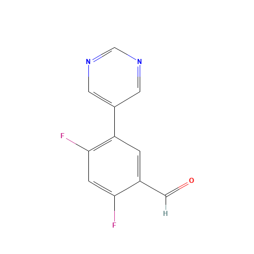 2,4-difluoro-5-pyrimidin-5-ylbenzaldehyde (CAS: 1415208-99-9) - Chemical Structure and Molecular Formula 