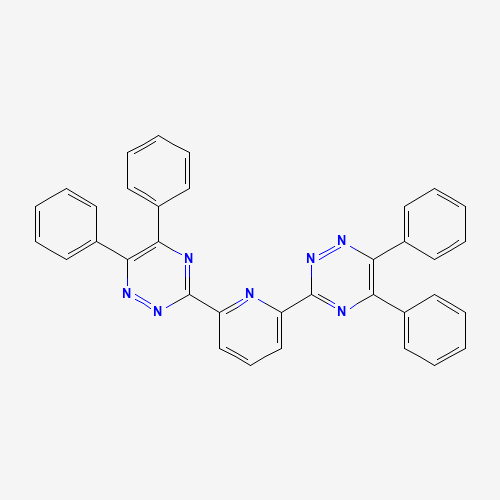 3-[6-(5,6-diphenyl-1,2,4-triazin-3-yl)pyridin-2-yl]-5,6-diphenyl-1,2,4-triazine (CAS: 35171-28-9) - Chemical Structure and Molecular Formula 