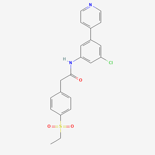 N-(3-chloro-5-pyridin-4-ylphenyl)-2-(4-ethylsulfonylphenyl)acetamide (CAS: 1426804-09-2) - Related Chemical Product