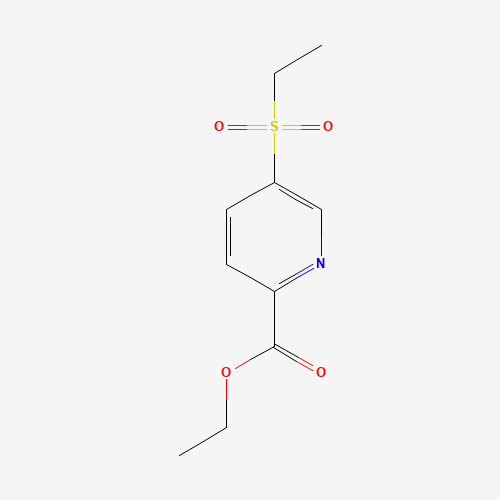 ethyl 5-ethylsulfonylpyridine-2-carboxylate (CAS: 1314406-40-0) - Chemical Structure and Molecular Formula 