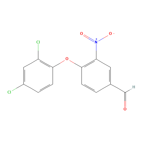 4-(2,4-dichlorophenoxy)-3-nitrobenzaldehyde (CAS: 24735-58-8) - Chemical Structure and Molecular Formula 