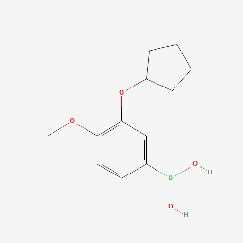 (3-cyclopentyloxy-4-methoxyphenyl)boronic acid (CAS: 159613-21-5) - Chemical Structure and Molecular Formula 