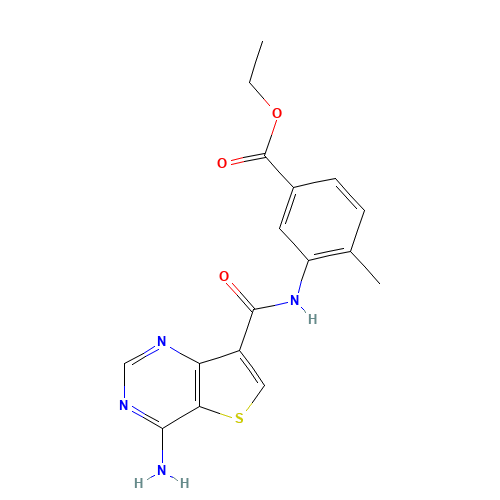 ethyl 3-[(4-aminothieno[3,2-d]pyrimidine-7-carbonyl)amino]-4-methylbenzoate (CAS: 1318242-79-3) - Related Chemical Product