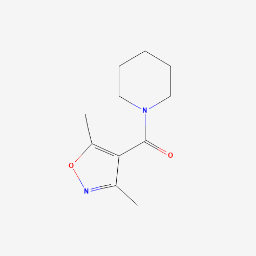 (3,5-dimethyl-1,2-oxazol-4-yl)-piperidin-1-ylmethanone (CAS: 4968-85-8) - Chemical Structure and Molecular Formula 
