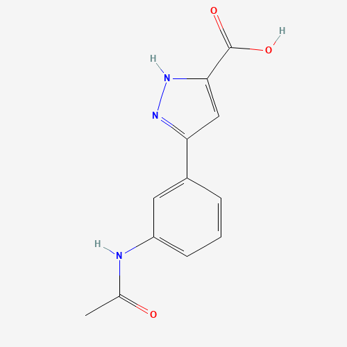 3-(3-acetamidophenyl)-1H-pyrazole-5-carboxylic acid (CAS: 1240061-39-5) - Related Chemical Product