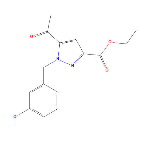 ethyl 5-acetyl-1-[(3-methoxyphenyl)methyl]pyrazole-3-carboxylate (CAS: 1403332-89-7) - Related Chemical Product