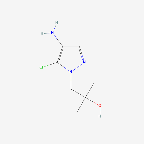 1-(4-amino-5-chloropyrazol-1-yl)-2-methylpropan-2-ol (CAS: 1374830-03-1) - Chemical Structure and Molecular Formula 
