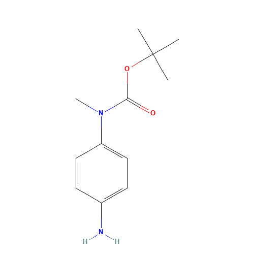 tert-butyl N-(4-aminophenyl)-N-methylcarbamate (CAS: 1092522-02-5) - Chemical Structure and Molecular Formula 