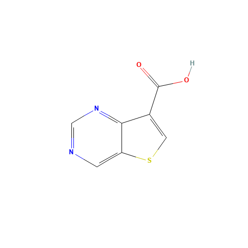 thieno[3,2-d]pyrimidine-7-carboxylic acid (CAS: 1211596-20-1) - Chemical Structure and Molecular Formula 