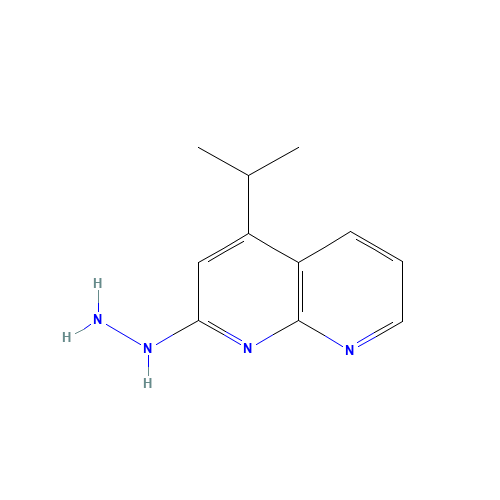 (4-propan-2-yl-1,8-naphthyridin-2-yl)hydrazine (CAS: 1285387-92-9) - Chemical Structure and Molecular Formula 
