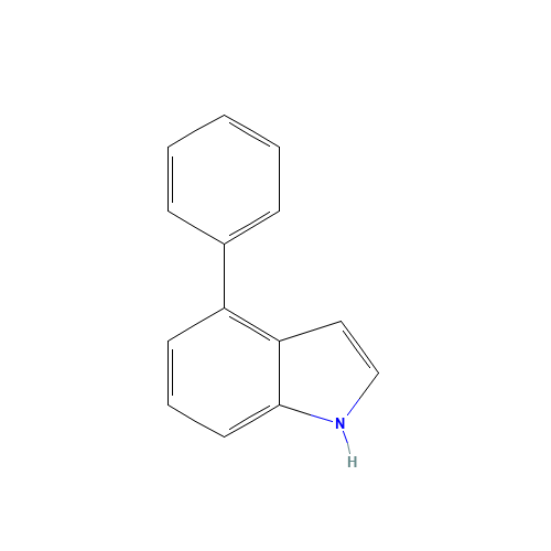 4-phenyl-1H-indole (CAS: 35577-92-5) - Chemical Structure and Molecular Formula 