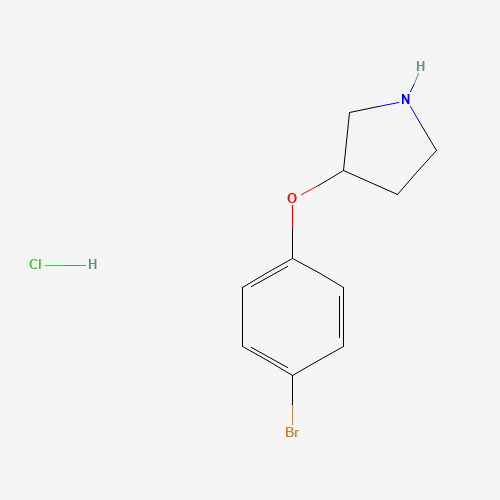 3-(4-bromophenoxy)pyrrolidine;hydrochloride (CAS: 28491-03-4) - Chemical Structure and Molecular Formula 