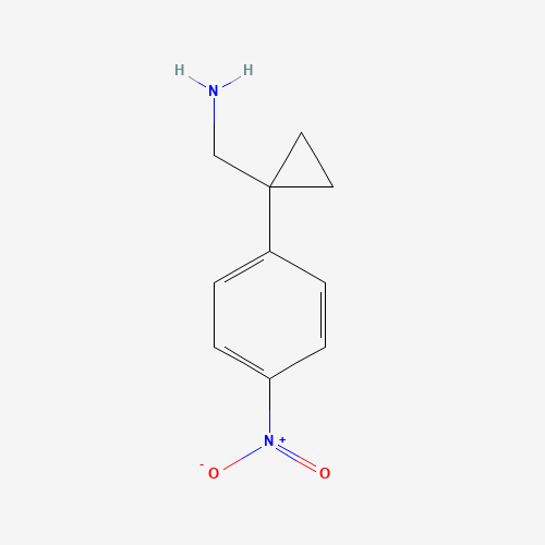 [1-(4-nitrophenyl)cyclopropyl]methanamine (CAS: 561297-86-7) - Chemical Structure and Molecular Formula 