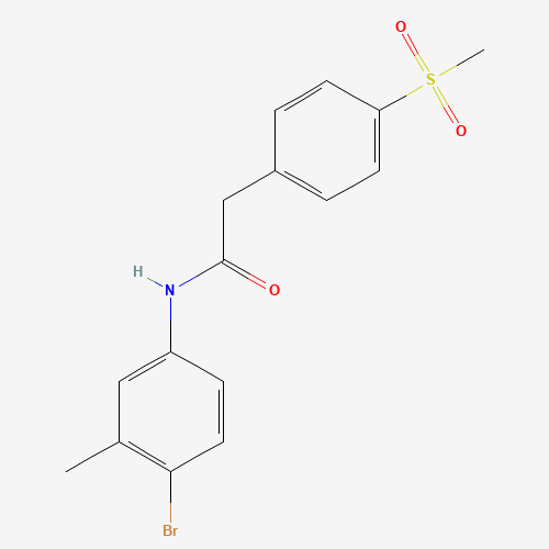 N-(4-bromo-3-methylphenyl)-2-(4-methylsulfonylphenyl)acetamide (CAS: 1426805-59-5) - Related Chemical Product