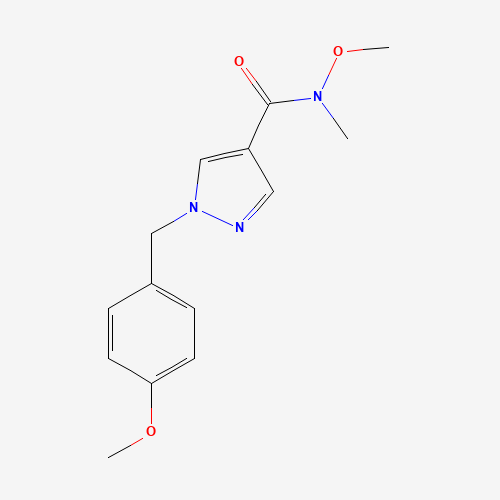 N-methoxy-1-[(4-methoxyphenyl)methyl]-N-methylpyrazole-4-carboxamide (CAS: 1105039-59-5) - Related Chemical Product