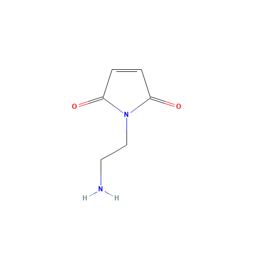 1-(2-aminoethyl)pyrrole-2,5-dione (CAS: 125923-10-6) - Chemical Structure and Molecular Formula 